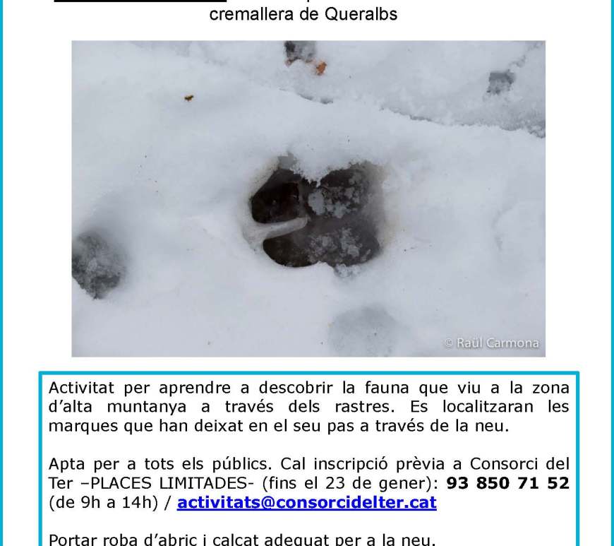 taller rastres neu a Queralbs